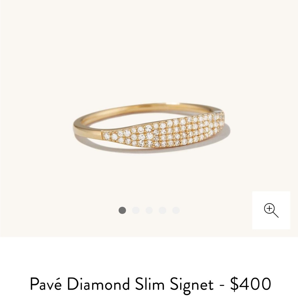 Mejuri pave diamond ring
